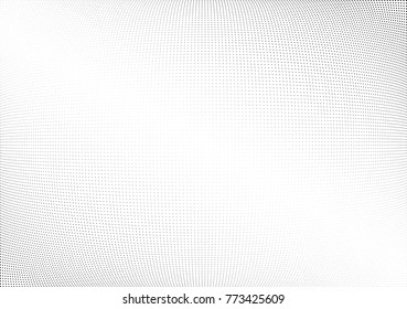 Abstract halftone wave dotted background. Futuristic twisted grunge pattern, dot, circles.  Vector modern optical pop art texture for posters, business cards, cover, labels mock-up, stickers layout