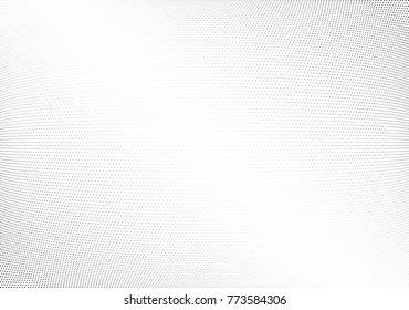 Abstract halftone wave dotted background. Futuristic twisted grunge pattern, dot, circles.  Vector modern optical pop art texture for posters, business cards, cover, labels mock-up, stickers layout