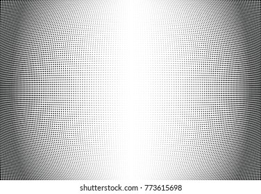 Abstract halftone wave dotted background. Futuristic twisted grunge pattern, dot, circles.  Vector modern optical pop art texture for posters, business cards, cover, labels mock-up, stickers layout