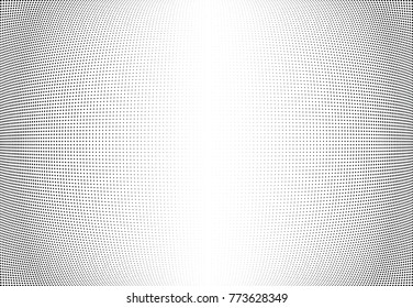 Abstract halftone wave dotted background. Futuristic twisted grunge pattern, dot, circles.  Vector modern optical pop art texture for posters, business cards, cover, labels mock-up, stickers layout