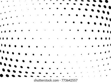 Abstract halftone wave dotted background. Futuristic twisted grunge pattern, dot, circles.  Vector modern optical pop art texture for posters, business cards, cover, labels mock-up, stickers layout