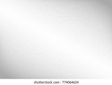 Abstract halftone wave dotted background. Futuristic twisted grunge pattern, dot, circles.  Vector modern optical pop art texture for posters, business cards, cover, labels mock-up, stickers layout