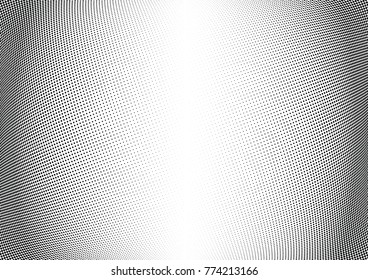 Abstract halftone wave dotted background. Futuristic twisted pattern, dot, circles.  Vector modern optical pop art texture for posters, business cards, cover, labels mock-up, stickers layout