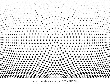 Abstract halftone wave dotted background. Futuristic twisted grunge pattern, dot, circles.  Vector modern optical pop art texture for posters, business cards, cover, labels mock-up, stickers layout