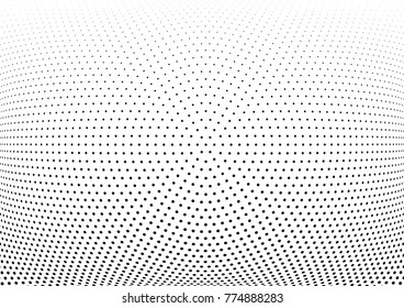 Abstract halftone wave dotted background. Futuristic twisted grunge pattern, dot, circles.  Vector modern optical pop art texture for posters, business cards, cover, labels mock-up, stickers layout