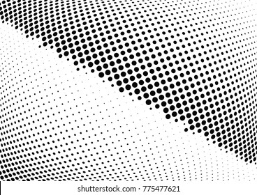 Abstract halftone wave dotted background. Futuristic twisted grunge pattern, dot, circles.  Vector modern optical pop art texture for posters, business cards, cover, labels mock-up, stickers layout