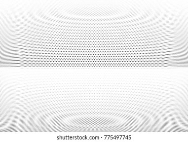 Abstract halftone wave dotted background. Futuristic twisted grunge pattern, dot, circles.  Vector modern optical pop art texture for posters, business cards, cover, labels mock-up, stickers layout