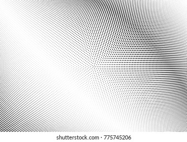 Abstract halftone wave dotted background. Futuristic twisted grunge pattern, dot, circles.  Vector modern optical pop art texture for posters, business cards, cover, labels mock-up, stickers layout