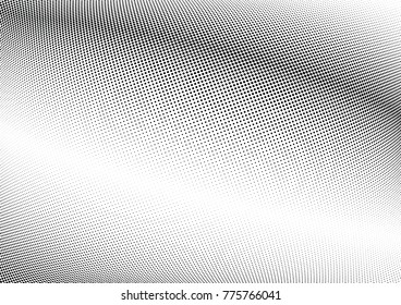 Abstract halftone wave dotted background. Futuristic twisted grunge pattern, dot, circles.  Vector modern optical pop art texture for posters, business cards, cover, labels mock-up, stickers layout