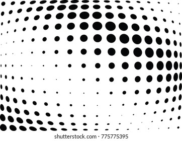 Abstract halftone wave dotted background. Futuristic twisted grunge pattern, dot, circles.  Vector modern optical pop art texture for posters, business cards, cover, labels mock-up, stickers layout