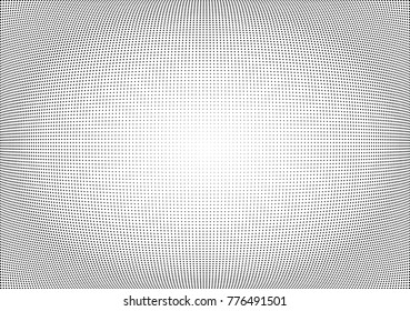 Abstract halftone wave dotted background. Futuristic twisted grunge pattern, dot, circles.  Vector modern optical pop art texture for posters, business cards, cover, labels mock-up, stickers layout