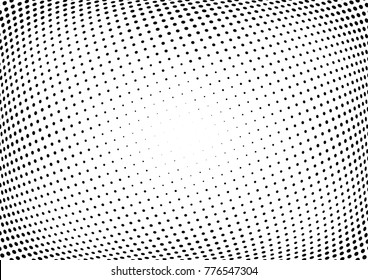 Abstract halftone wave dotted background. Futuristic twisted grunge pattern, dot, circles.  Vector modern optical pop art texture for posters, business cards, cover, labels mock-up, stickers layout