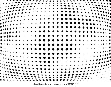 Abstract halftone wave dotted background. Futuristic twisted grunge pattern, dot, circles.  Vector modern optical pop art texture for posters, business cards, cover, labels mock-up, stickers layout