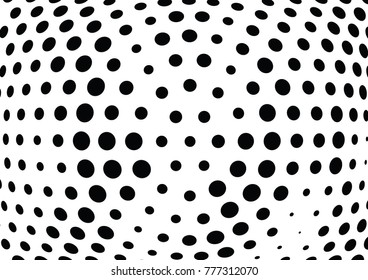 Abstract halftone wave dotted background. Futuristic twisted grunge pattern, dot, circles.  Vector modern optical pop art texture for posters, business cards, cover, labels mock-up, stickers layout
