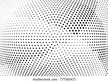 Abstract halftone wave dotted background. Futuristic twisted grunge pattern, dot, circles.  Vector modern optical pop art texture for posters, business cards, cover, labels mock-up, stickers layout