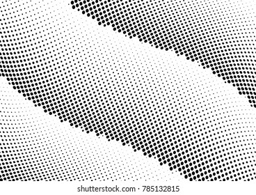 Abstract halftone wave dotted background. Futuristic twisted grunge pattern, dot, circles.  Vector modern optical pop art texture for posters, business cards, cover, labels mock-up, stickers layout