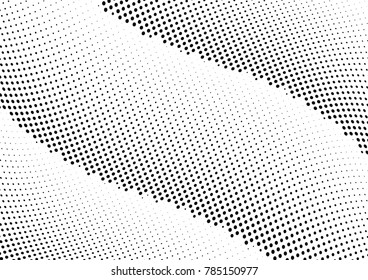 Abstract halftone wave dotted background. Futuristic twisted grunge pattern, dot, circles.  Vector modern optical pop art texture for posters, business cards, cover, labels mock-up, stickers layout