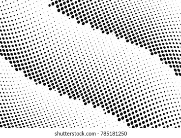 Abstract halftone wave dotted background. Futuristic twisted grunge pattern, dot, circles.  Vector modern optical pop art texture for posters, business cards, cover, labels mock-up, stickers layout