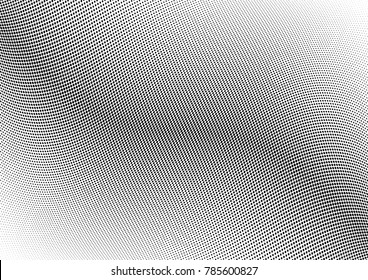 Abstract halftone wave dotted background. Futuristic twisted grunge pattern, dot, circles.  Vector modern optical pop art texture for posters, business cards, cover, labels mock-up, stickers layout