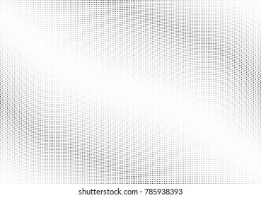 Abstract halftone wave dotted background. Futuristic twisted grunge pattern, dot, circles.  Vector modern optical pop art texture for posters, business cards, cover, labels mock-up, stickers layout