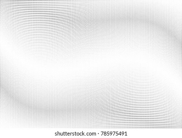 Abstract halftone wave dotted background. Futuristic twisted grunge pattern, dot, circles.  Vector modern optical pop art texture for posters, business cards, cover, labels mock-up, stickers layout