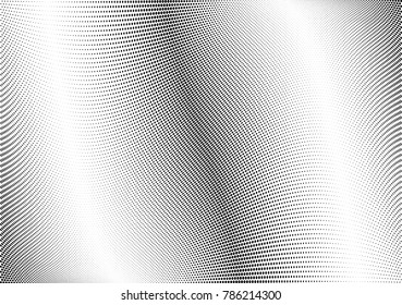 Abstract halftone wave dotted background. Futuristic twisted grunge pattern, dot, circles.  Vector modern optical pop art texture for posters, business cards, cover, labels mock-up, stickers layout