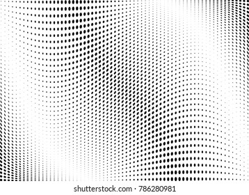 Abstract halftone wave dotted background. Futuristic twisted grunge pattern, dot, circles.  Vector modern optical pop art texture for posters, business cards, cover, labels mock-up, stickers layout