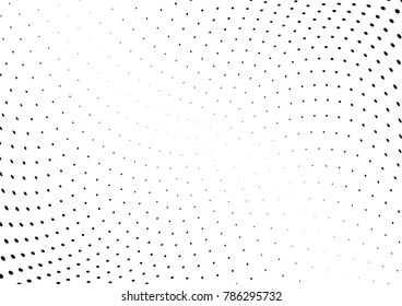 Abstract halftone wave dotted background. Futuristic twisted grunge pattern, dot, circles.  Vector modern optical pop art texture for posters, business cards, cover, labels mock-up, stickers layout