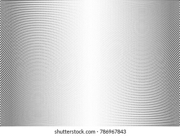 Abstract halftone wave dotted background. Futuristic twisted grunge pattern, dot, circles.  Vector modern optical pop art texture for posters, business cards, cover, labels mock-up, stickers layout