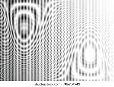 Abstract halftone wave dotted background. Futuristic twisted grunge pattern, dot, circles.  Vector modern optical pop art texture for posters, business cards, cover, labels mock-up, stickers layout