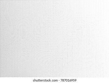 Abstract halftone wave dotted background. Futuristic twisted grunge pattern, dot, circles.  Vector modern optical pop art texture for posters, business cards, cover, labels mock-up, stickers layout