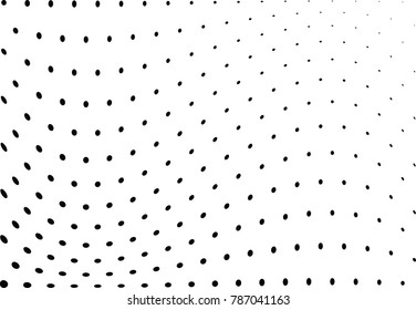 Abstract halftone wave dotted background. Futuristic twisted grunge pattern, dot, circles.  Vector modern optical pop art texture for posters, business cards, cover, labels mock-up, stickers layout