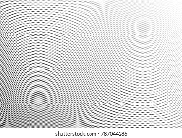Abstract halftone wave dotted background. Futuristic twisted grunge pattern, dot, circles.  Vector modern optical pop art texture for posters, business cards, cover, labels mock-up, stickers layout