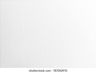 Abstract halftone wave dotted background. Futuristic twisted grunge pattern, dot, circles.  Vector modern optical pop art texture for posters, business cards, cover, labels mock-up, stickers layout