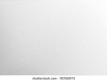 Abstract halftone wave dotted background. Futuristic twisted grunge pattern, dot, circles.  Vector modern optical pop art texture for posters, business cards, cover, labels mock-up, stickers layout