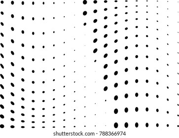 Abstract halftone wave dotted background. Futuristic twisted grunge pattern, dot, circles.  Vector modern optical pop art texture for posters, business cards, cover, labels mock-up, stickers layout