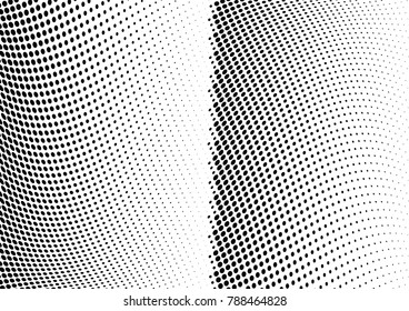 Abstract halftone wave dotted background. Futuristic twisted pattern, dot, circles.  Vector modern optical pop art texture for posters, business cards, cover, labels mock-up, stickers layout