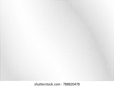 Abstract halftone wave dotted background. Futuristic twisted grunge pattern, dot, circles.  Vector modern optical pop art texture for posters, business cards, cover, labels mock-up, stickers layout