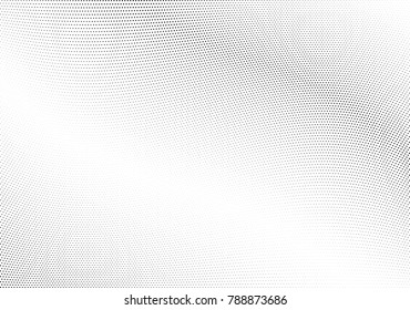 Abstract halftone wave dotted background. Futuristic twisted grunge pattern, dot, circles.  Vector modern optical pop art texture for posters, business cards, cover, labels mock-up, stickers layout