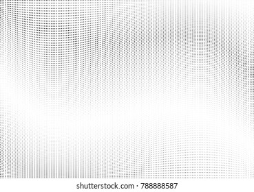 Abstract halftone wave dotted background. Futuristic twisted grunge pattern, dot, circles.  Vector modern optical pop art texture for posters, business cards, cover, labels mock-up, stickers layout
