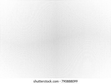 Abstract halftone wave dotted background. Futuristic twisted grunge pattern, dot, circles.  Vector modern optical pop art texture for posters, business cards, cover, labels mock-up, stickers layout
