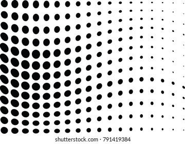 Abstract halftone wave dotted background. Futuristic twisted grunge pattern, dot, circles.  Vector modern optical pop art texture for posters, business cards, cover, labels mock-up, stickers layout
