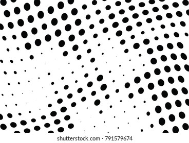 Abstract halftone wave dotted background. Futuristic twisted grunge pattern, dot, circles.  Vector modern optical pop art texture for posters, business cards, cover, labels mock-up, stickers layout