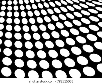 Abstract halftone wave dotted background. Futuristic twisted grunge pattern, dot, circles. Vector modern optical pop art texture for posters