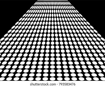 Abstract halftone wave dotted background. Futuristic twisted grunge pattern, dot, circles. Vector modern optical pop art texture for posters