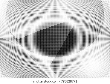 Abstract halftone wave dotted background. Futuristic twisted grunge pattern, dot, circles.  Vector modern optical pop art texture for posters, business cards, cover, labels mock-up, stickers layout