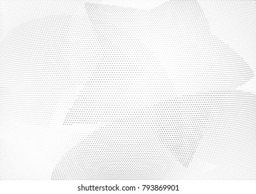 Abstract halftone wave dotted background. Futuristic twisted grunge pattern, dot, circles.  Vector modern optical pop art texture for posters, business cards, cover, labels mock-up, stickers layout