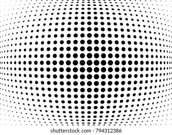 Abstract halftone wave dotted background. Futuristic twisted grunge pattern, dot, circles.  Vector modern optical pop art texture for posters, business cards, cover, labels mock-up, stickers layout