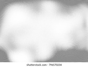 Abstract halftone wave dotted background. Futuristic twisted grunge pattern, dot, circles.  Vector modern optical pop art texture for posters, business cards, cover, labels mock-up, stickers layout