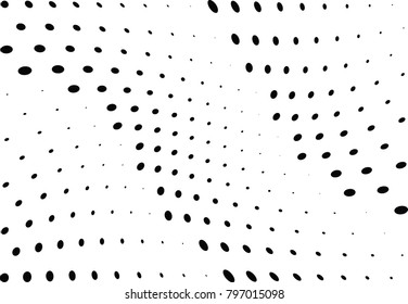 Abstract halftone wave dotted background. Futuristic twisted grunge pattern, dot, circles.  Vector modern optical pop art texture for posters, business cards, cover, labels mock-up, stickers layout